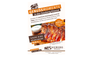 Spareribs all you can eat - Sause in der Sauberg Klause für 5 Personen