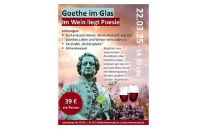 22.03.25 - Weinprobe „Goethe im Glas“ in Burgstädt für 2 Personen