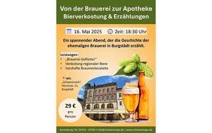 16.05.25 - Bierverkostung von der Brauerei zur Apotheke für 2 Personen