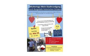 Stadtrundgang Burgstädt mit Wein zum Muttertag für 2 Personen