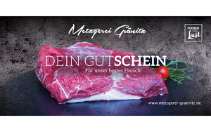 Gutschein der Metzgerei Gränitz, Geschenk, verschenken, Gourmet, Feins